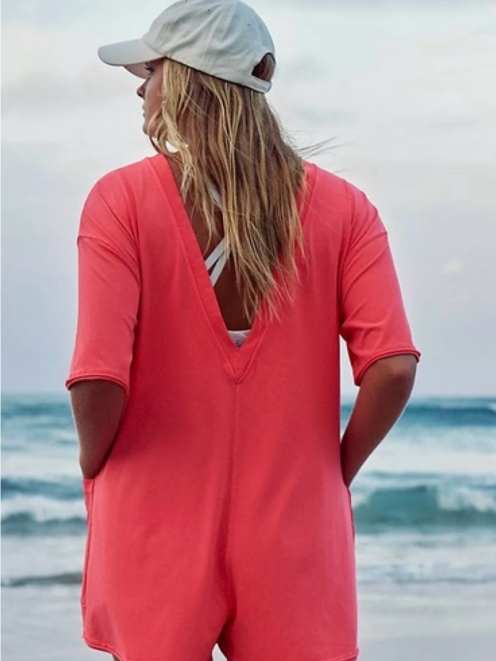 Free People Hot Shot Tee Romper, Small NWOT - Picture 2 of 6